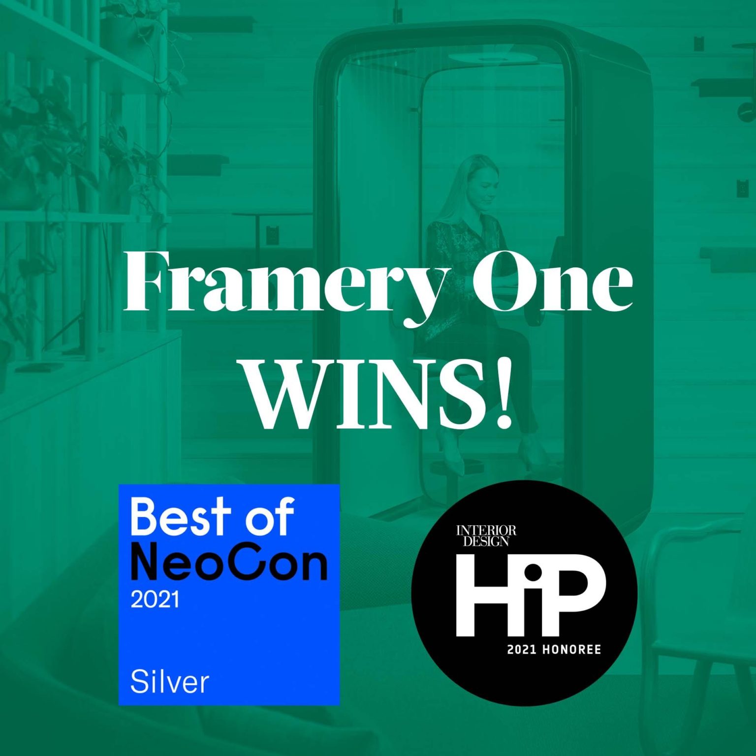 Framery Brings Home Two Award Wins from NeoCon 2021! Framery